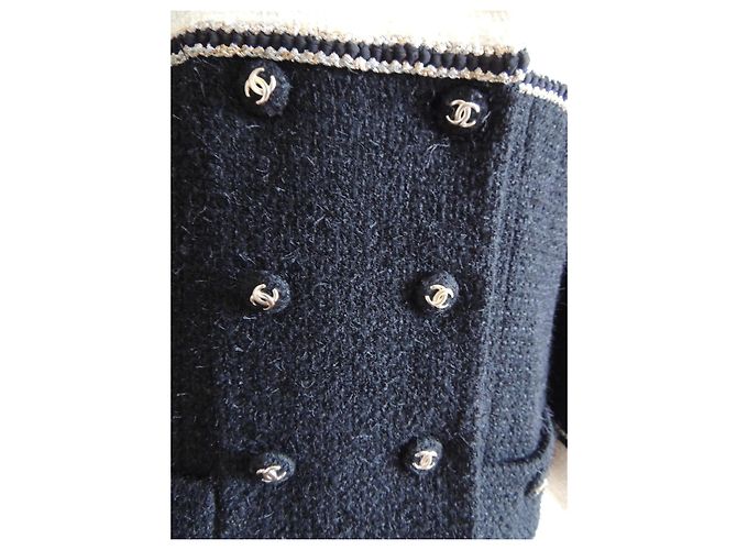Chanel Métiers d'Art Pre-Fall 2020 Tweedjacke Bicolor Schwarz Weiß - Ansicht 4
