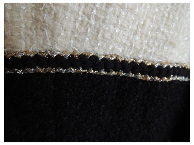 Chanel Métiers d'Art Pre-Fall 2020 Tweedjacke Bicolor Schwarz Weiß - Ansicht 6