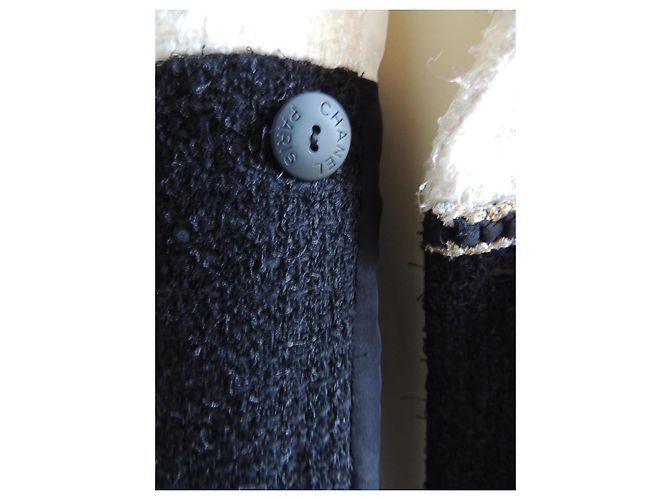 Chanel Métiers d'Art Pre-Fall 2020 Tweedjacke Bicolor Schwarz Weiß - Ansicht 9