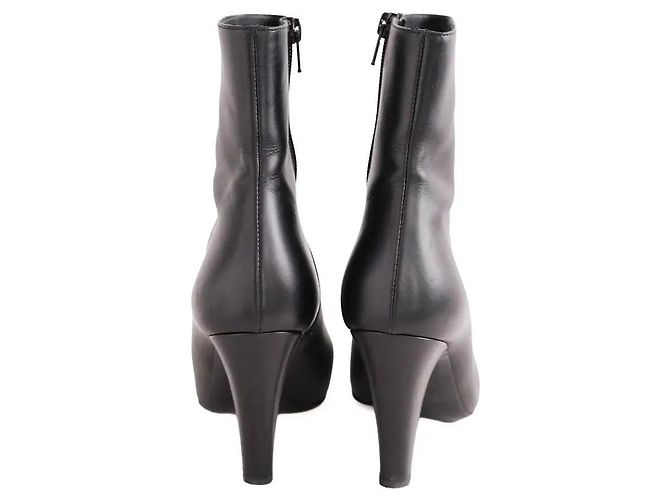Autre Marque Saint Laurent Lederstiefel Schwarz - Ansicht 2