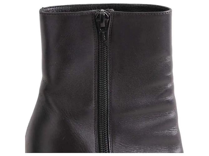 Autre Marque Saint Laurent Lederstiefel Schwarz - Ansicht 4
