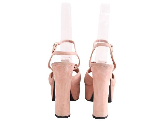 Autre Marque Saint Laurent Absatzschuhe aus Wildleder Rosa Größe 38 Pink - Ansicht 2