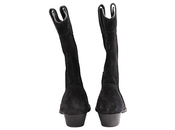 Autre Marque Stivali western Saint Laurent in camoscio nero 37 - vista 2