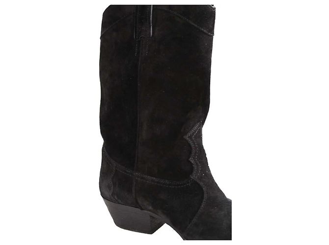 Autre Marque Stivali western Saint Laurent in camoscio nero 37 - vista 4