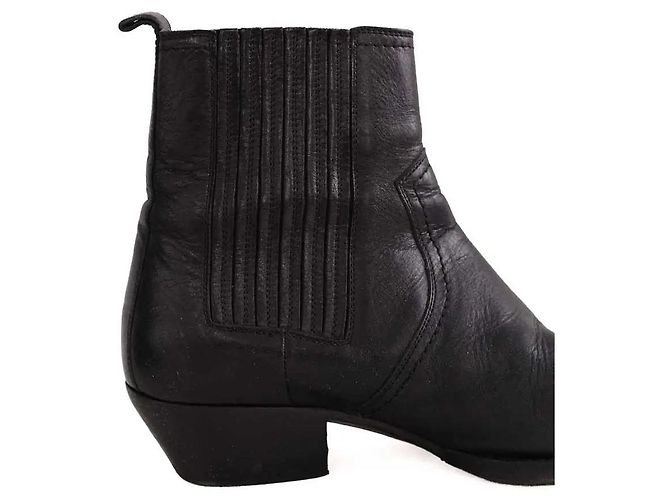 Autre Marque Botas western Saint Laurent de cuero negro 37 - vista 4