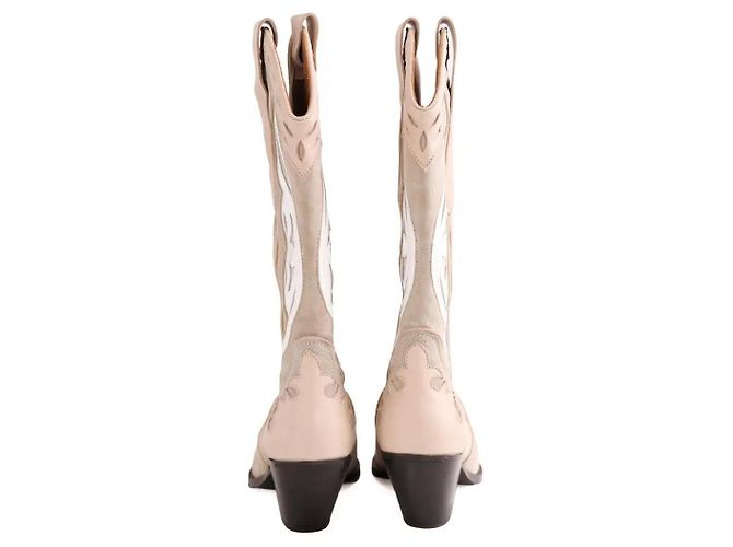 Autre Marque Stivali Toral X Claire Rose Beige Camoscio - vista 2