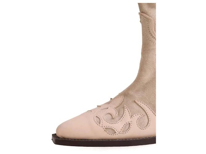 Autre Marque Stivali Toral X Claire Rose Beige Camoscio - vista 5
