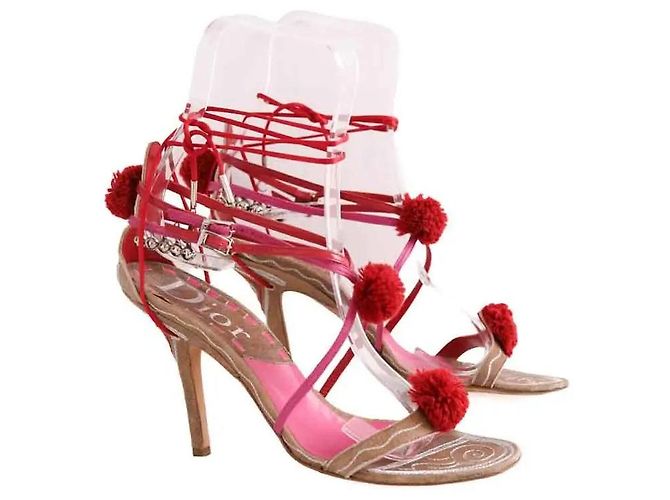 Autre Marque Dior Absatzschuhe aus Leder Rosa Größe 38 Pink - Ansicht 3