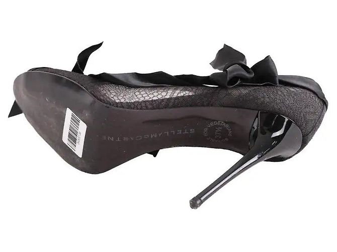 Stella Mc Cartney Tacchi neri in tessuto Stella McCartney Nero - vista 6