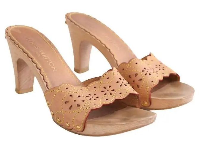 Louis Vuitton Absatzschuhe aus Leder beige Größe 38 - Ansicht 3