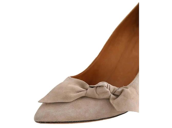 Tacchi Isabel Marant in camoscio kaki taglia 38 Cachi - vista 5
