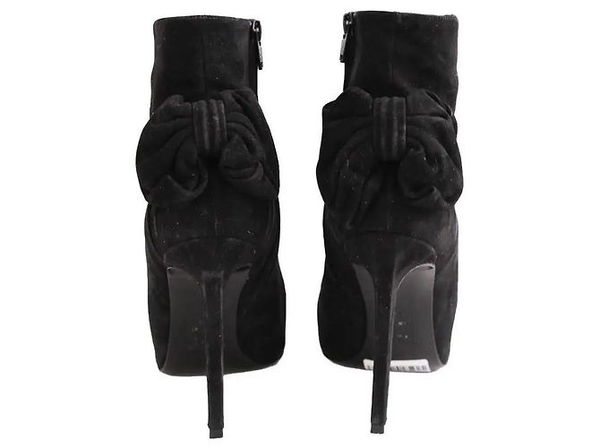 Autre Marque Saint Laurent Absatzschuhe aus schwarzem Wildleder Größe 38 - Ansicht 2