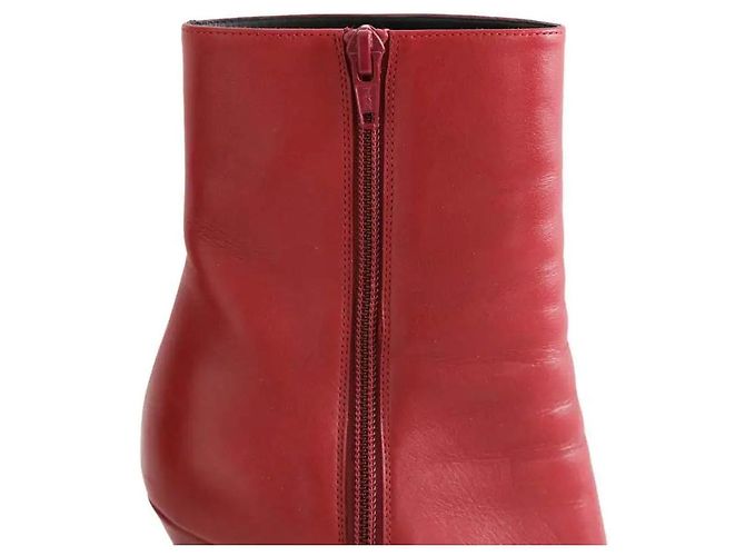 Autre Marque Saint Laurent Lederstiefeletten bordeaux - Ansicht 4