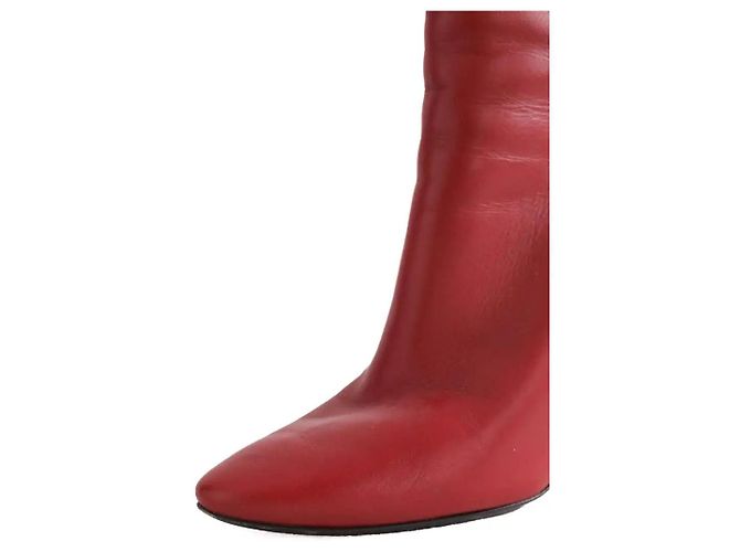 Autre Marque Saint Laurent Lederstiefeletten bordeaux - Ansicht 5