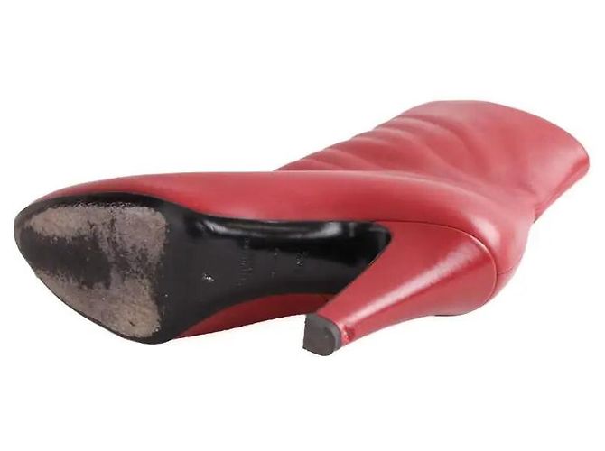Autre Marque Saint Laurent Lederstiefeletten bordeaux - Ansicht 6