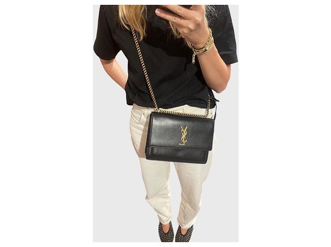 Autre Marque Borsa Saint Laurent Sunset nera Nero - vista 18