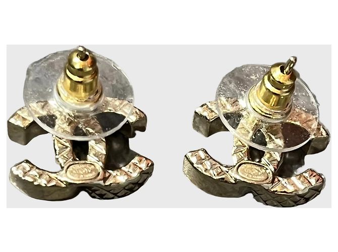 Chanel CC Ohrringe gold matelassé Golden - Ansicht 3