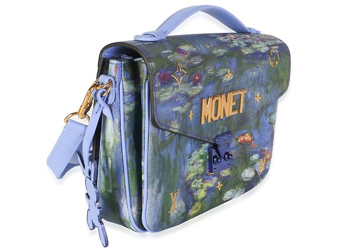 Louis Vuitton x Jeff Koons Monet Canvas Pochette Metis Blu Multicolore - vista 4