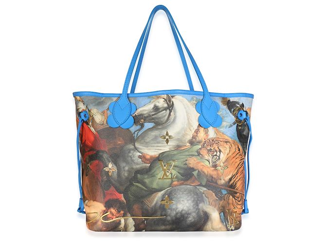 Louis Vuitton x Jeff Koons Rubens Canvas Neverfull MM Blu Multicolore - vista 2