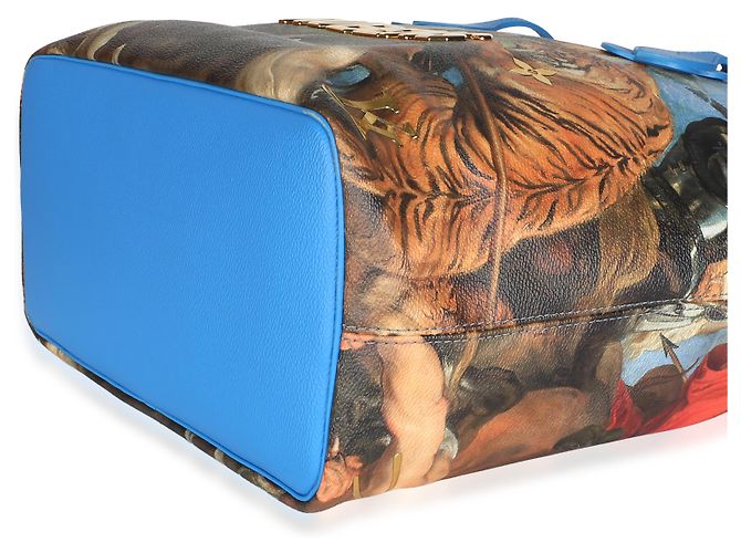 Louis Vuitton x Jeff Koons Rubens Canvas Neverfull MM Blu Multicolore - vista 6