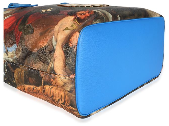 Louis Vuitton x Jeff Koons Rubens Canvas Neverfull MM Blu Multicolore - vista 7