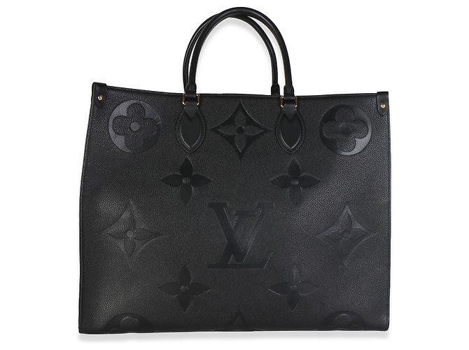Louis Vuitton Black Giant Monogram Empreinte Onthego GM Preto - vista 2
