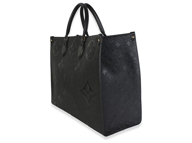 Louis Vuitton Black Giant Monogram Empreinte Onthego GM Preto - vista 3