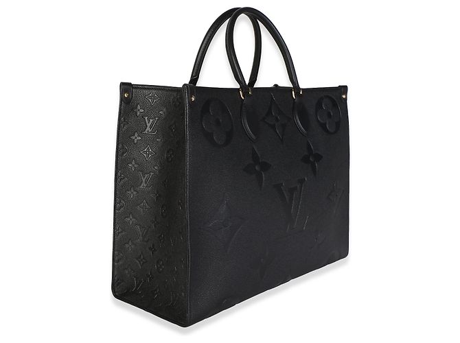 Louis Vuitton Black Giant Monogram Empreinte Onthego GM Preto - vista 4