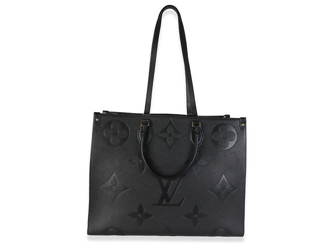 Louis Vuitton Black Giant Monogram Empreinte Onthego GM Preto - vista 5