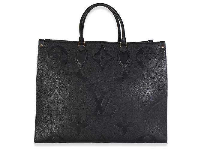 Louis Vuitton Black Giant Monogram Empreinte Onthego GM Preto - vista 8
