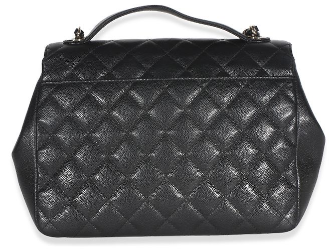 Gabrielle Borsa a patta Chanel Black Quilted Caviar Large Business Affinity Nero - vista 2