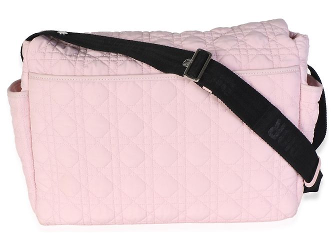Christian Dior Wickeltasche aus technischem Cannage-Gewebe in blassrosa - Ansicht 2