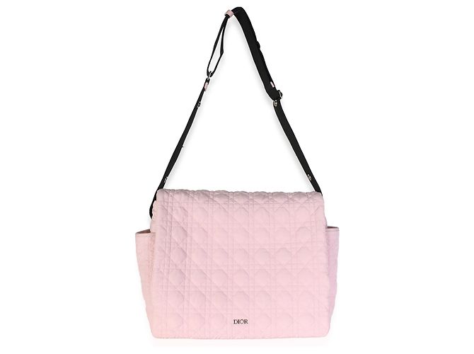 Christian Dior Wickeltasche aus technischem Cannage-Gewebe in blassrosa - Ansicht 5