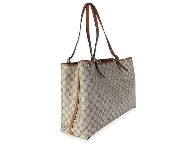 Dionysus Gucci Beige Brown GG Supreme Monogram Emblem Maxi Tote Braun - Ansicht 3