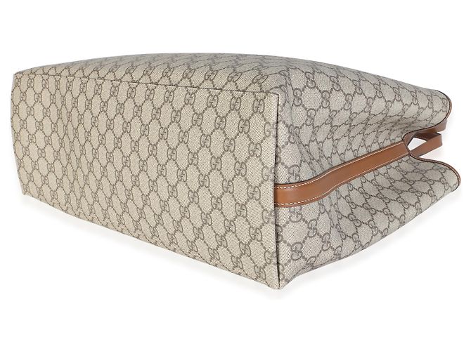 Dionysus Gucci Beige Brown GG Supreme Monogram Emblem Maxi Tote Braun - Ansicht 4