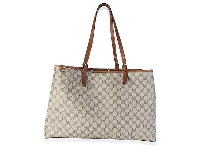 Dionysus Gucci Beige Brown GG Supreme Monogram Emblem Maxi Tote Braun - Ansicht 6
