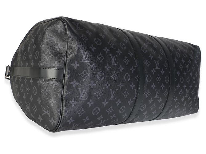 Louis Vuitton Monogram Eclipse Canvas Keepall Bandouliere 55 Schwarz - Ansicht 6