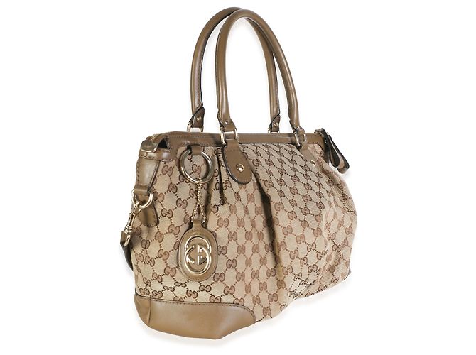 Dionysus Gucci Borsa a mano Sukey Medium in tela GG Cream Taupe Beige Marrone - vista 4