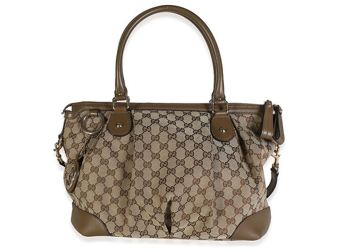 Dionysus Gucci Borsa a mano Sukey Medium in tela GG Cream Taupe Beige Marrone - vista 8