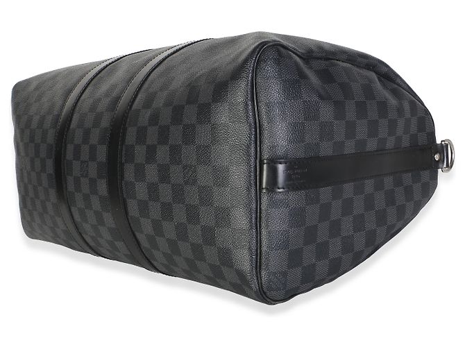 Borsa Keepall Bandoulière 45 in tela Damier Graphite di Louis Vuitton Nero - vista 6