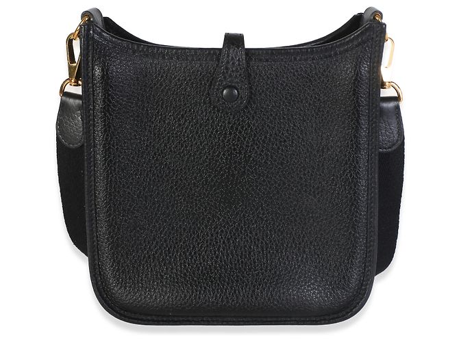 Hermès Black Clemence Mini Evelyne TPM 16 GHW Schwarz - Ansicht 2