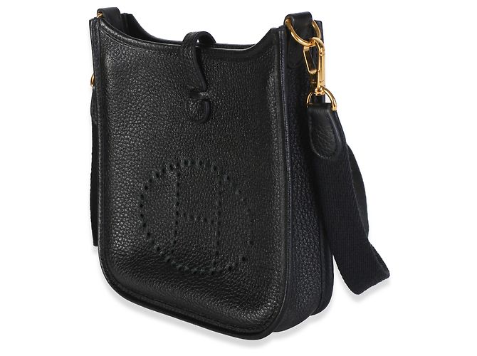 Hermès Black Clemence Mini Evelyne TPM 16 GHW Schwarz - Ansicht 3