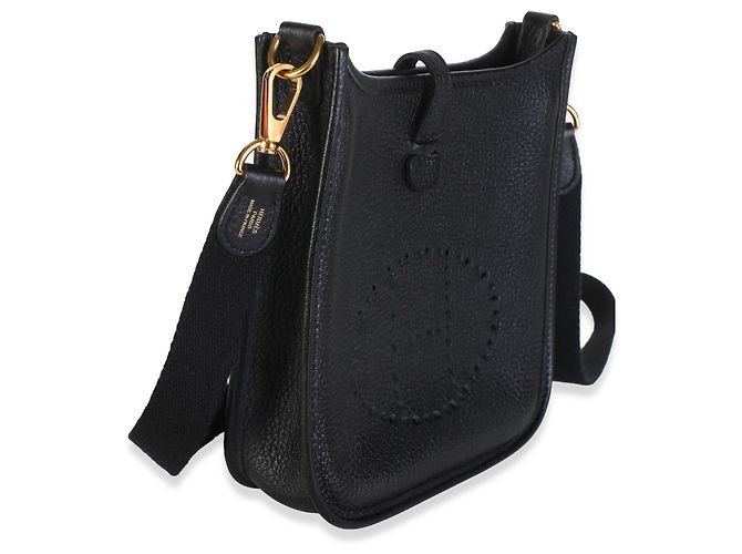 Hermès Black Clemence Mini Evelyne TPM 16 GHW Schwarz - Ansicht 4