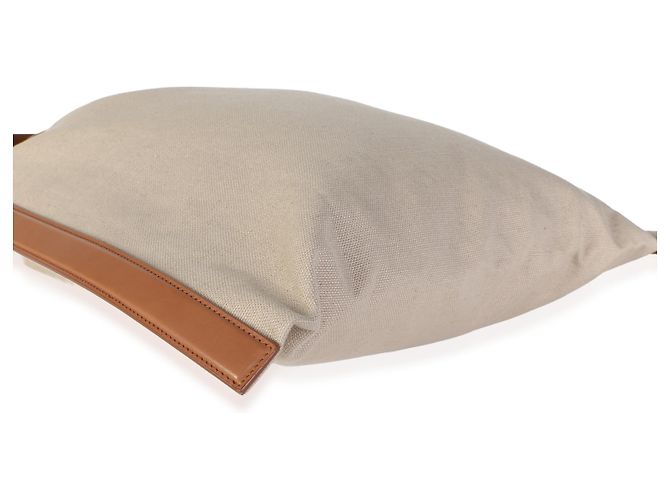 Autre Marque Saint Laurent Desert Dusk Brick Canvas BV Flat Hobo Beige - vista 5