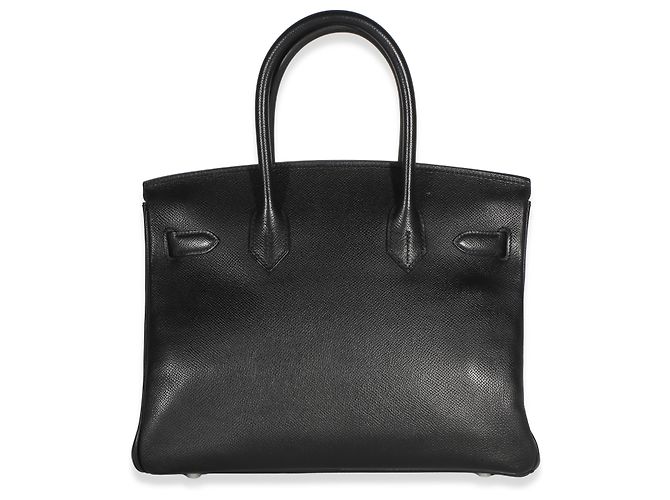 Hermès Birkin 30 PHW in pelle Epsom Nera Nero - vista 2