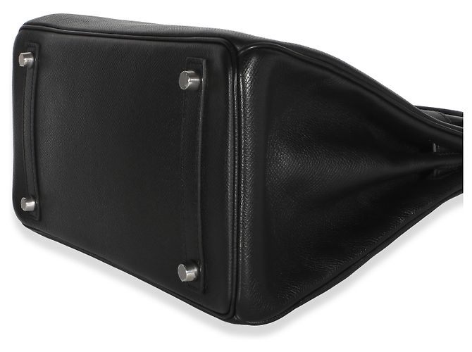 Hermès Birkin 30 PHW in pelle Epsom Nera Nero - vista 6