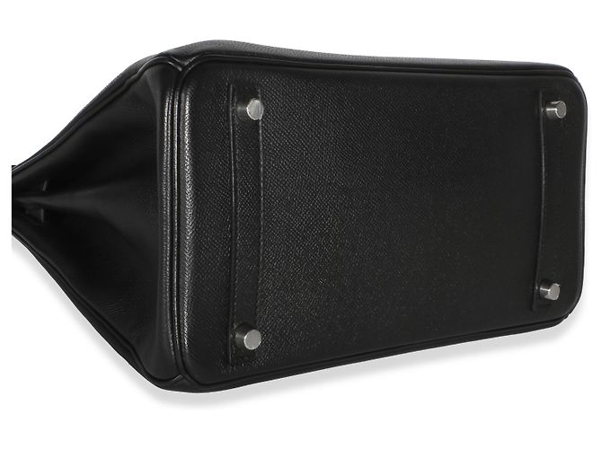 Hermès Birkin 30 PHW in pelle Epsom Nera Nero - vista 7