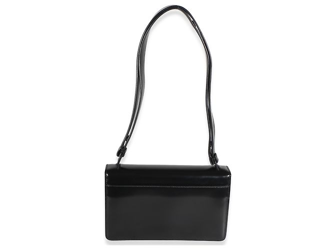 Bolsa de aba Prada Black Spazzolato Embleme Triangle Preto - vista 2