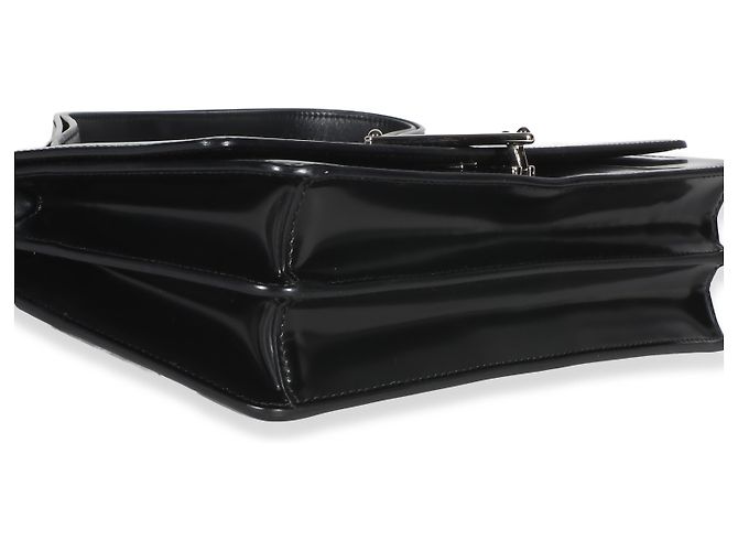 Bolsa de aba Prada Black Spazzolato Embleme Triangle Preto - vista 7
