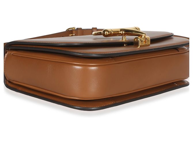 Borsa a tracolla piccola Siena Gucci in pelle di vitello liscia marrone - vista 7